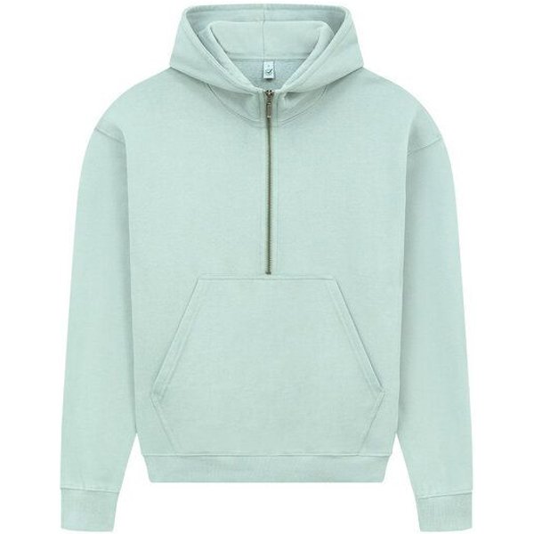 EarthPositive Damen Hoodie - Half Zip Suede - aus Bio-Baumwolle