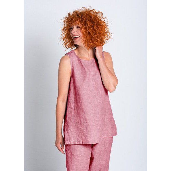 Heidekönigin Leinen Longtop Delavé