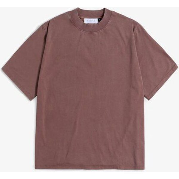 Rotholz Basic T-Shirt mit breitem Kragen Bio Baumwolle
