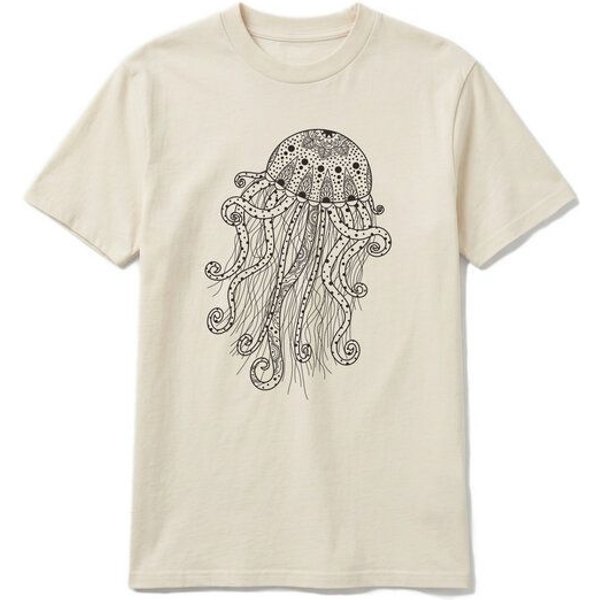 vis wear Yoga Qualle - Göttin im Ozean - Pure Natural Bio Baumwolle Shirt - Front Print
