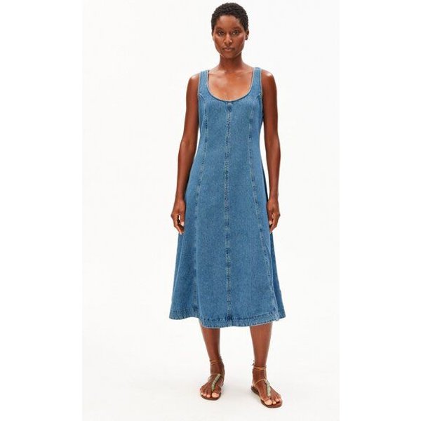 ARMEDANGELS Denim Midi Dress - Damen Jeanskleid aus Biobaumwoll-Mix