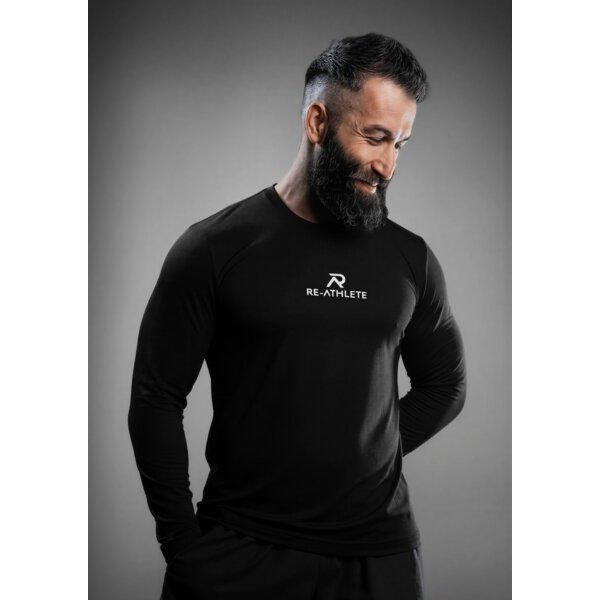 Re-Athlete PRIME Bambus-Viskose Herren Longsleeve - black