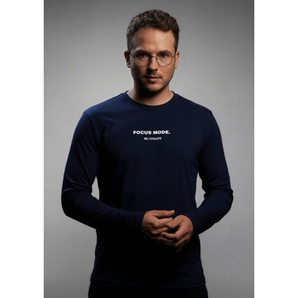 Re-Athlete FOCUS Bambus-Viskose Herren Longsleeve - navy