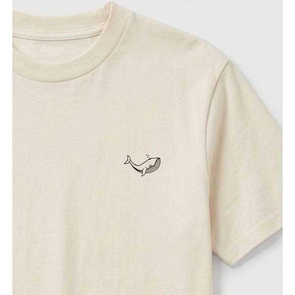 vis wear Wal der Ozeane - Strand Surf - Pure Natural Bio Baumwolle Shirt