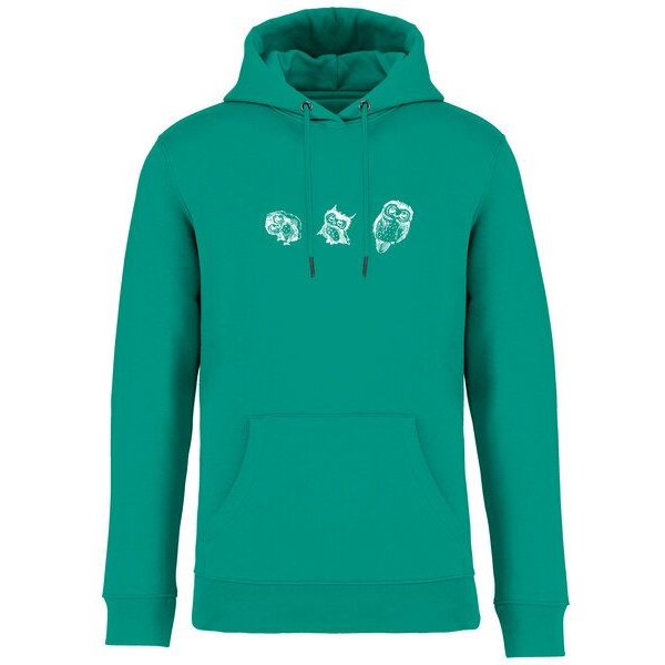 Greenspired Basic Bio Unisex Hoody Nr. 4 Three Owls 350g/m² XXS - 3 XL