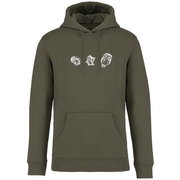 Greenspired Basic Bio Unisex Hoody Nr. 4 Three Owls 350g/m² XXS - 3 XL