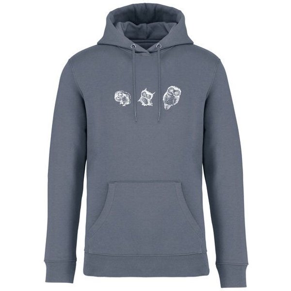 Greenspired Basic Bio Unisex Hoody Nr. 4 Three Owls 350g/m² XXS - 3 XL