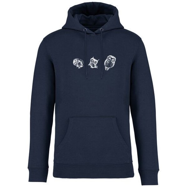 Greenspired Basic Bio Unisex Hoody Nr. 4 Three Owls 350g/m² XXS - 3 XL