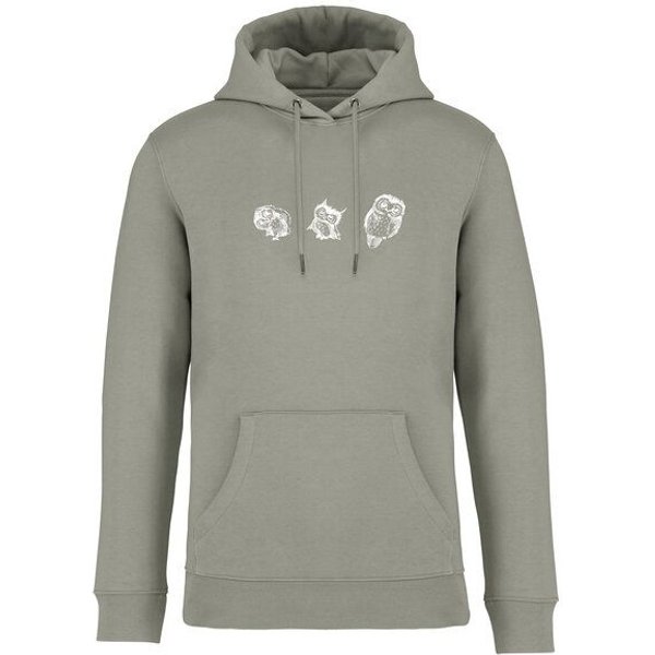 Greenspired Basic Bio Unisex Hoody Nr. 4 Three Owls 350g/m² XXS - 3 XL