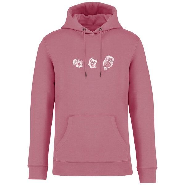 Greenspired Basic Bio Unisex Hoody Nr. 4 Three Owls 350g/m² XXS - 3 XL
