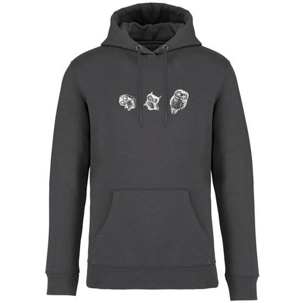 Greenspired Basic Bio Unisex Hoody Nr. 4 Three Owls 350g/m² XXS - 3 XL