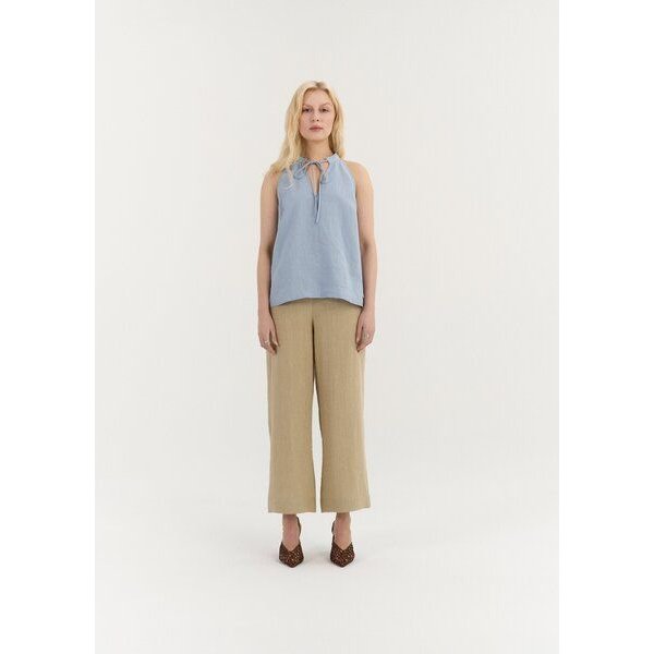 AmourLinen Leinen-Top mit Schleifenausschnitt AMORA