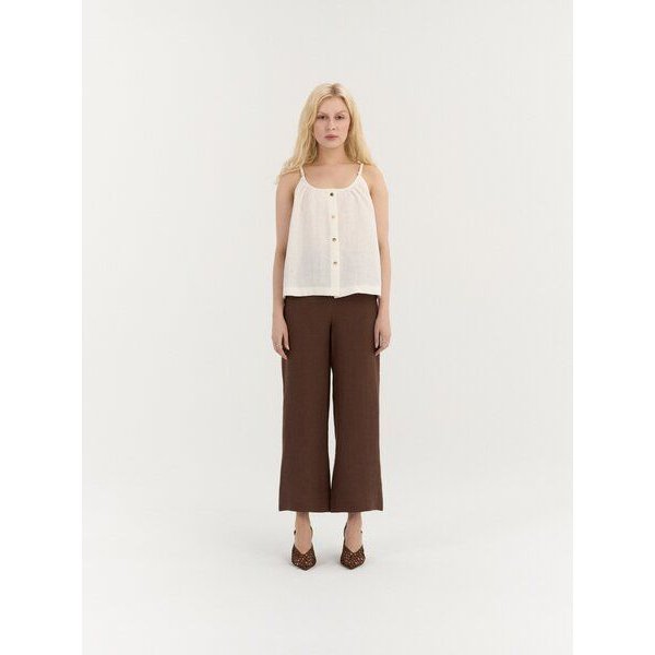 AmourLinen Leinen-Top mit Knöpfen MARIS