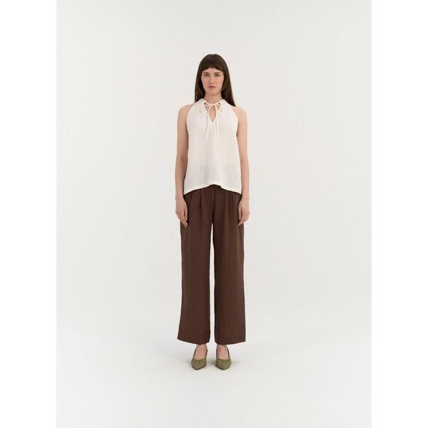 AmourLinen Leinen-Top mit Schleifenausschnitt AMORA
