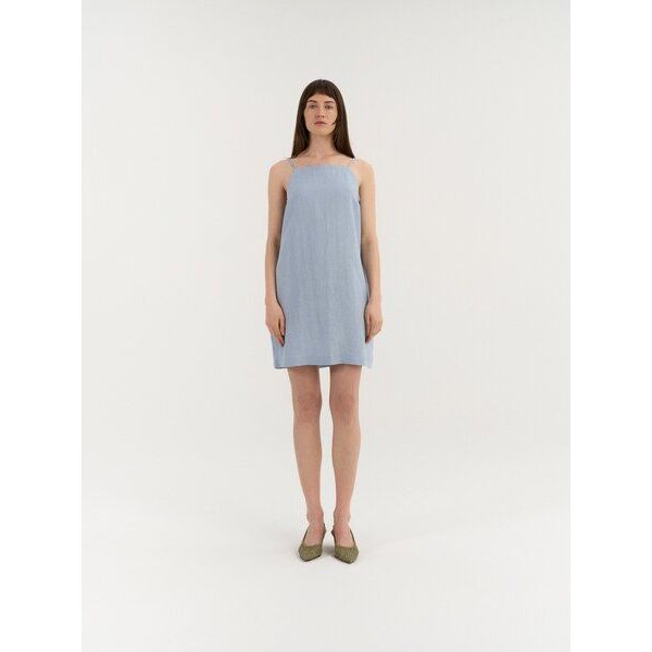 AmourLinen Leinenkleid mit Bindebändern NOLA