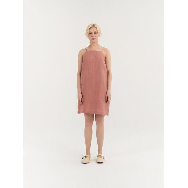 AmourLinen Leinenkleid mit Bindebändern NOLA
