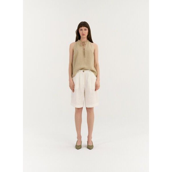 AmourLinen Klassische Leinen-Shorts LEONA