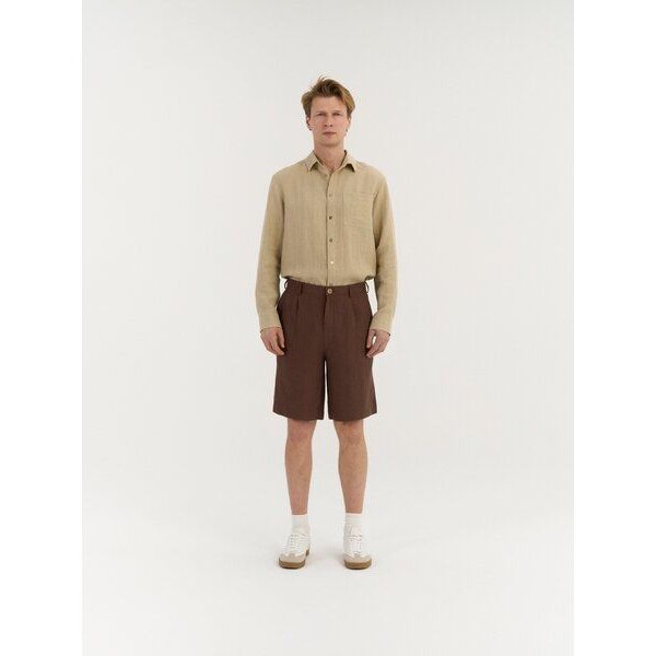 AmourLinen Bundfalten-Leinenshorts für Herren MARCO