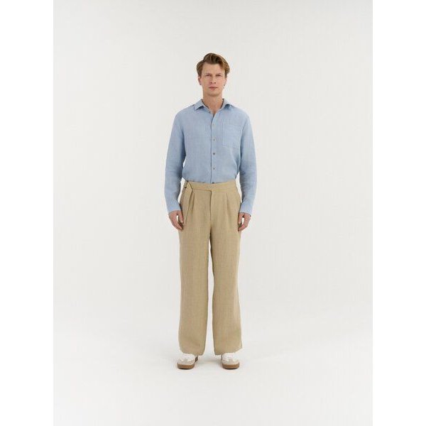 AmourLinen Bundfalten-Leinenhose für Herren ENZO