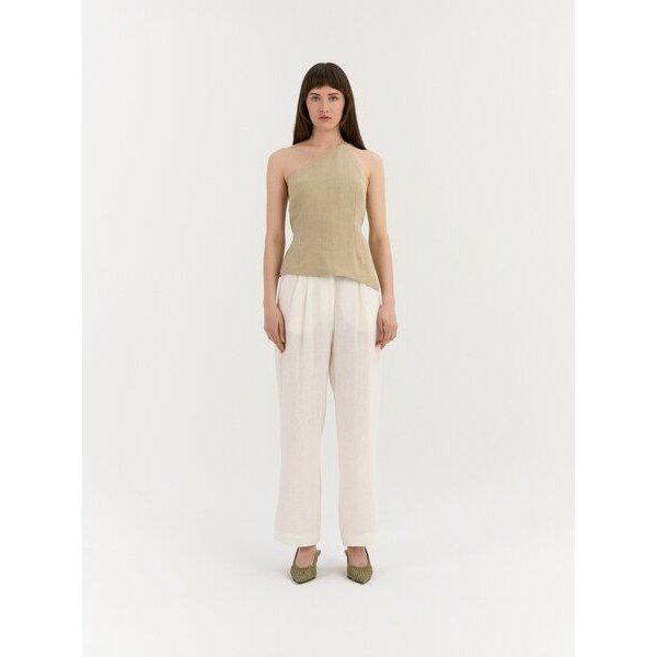 AmourLinen Klassische gerade Leinenhose VERA