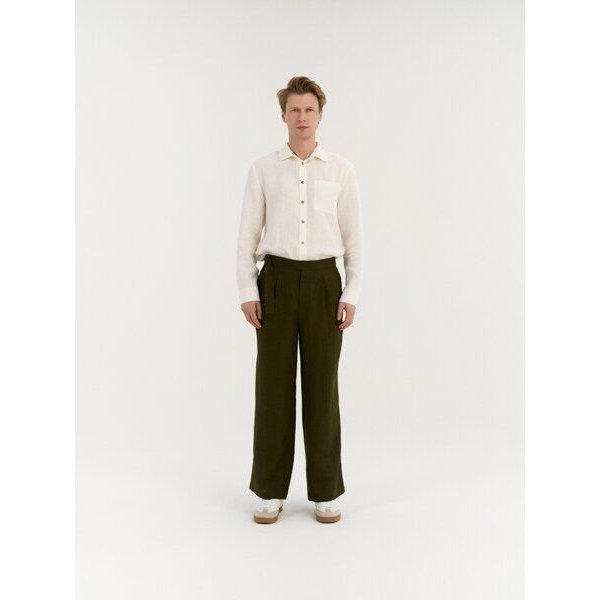 AmourLinen Bundfalten-Leinenhose für Herren ENZO