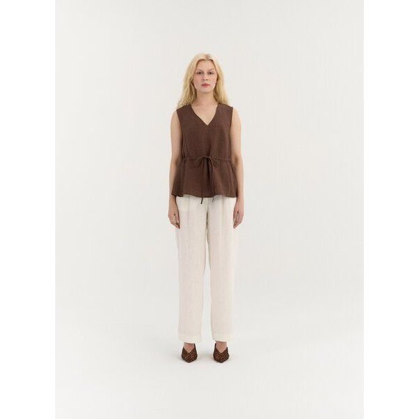 AmourLinen Leinen-Top mit Tunnelzug ODETTE