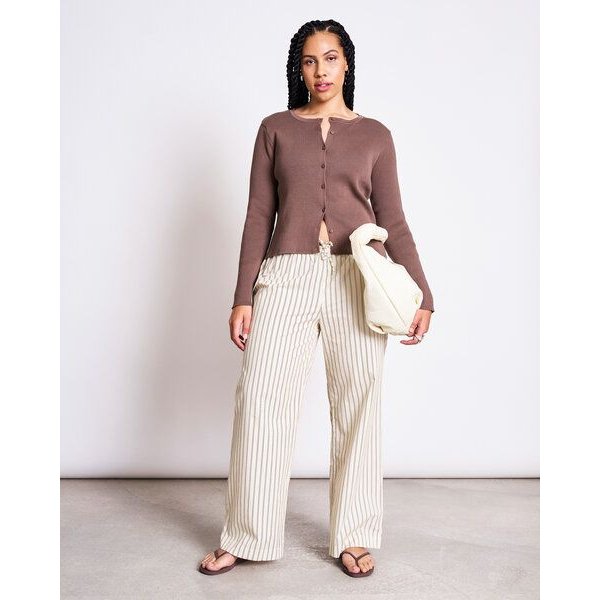 JAN N JUNE Crewneck Cardigan aus Baumwolle GLIMT GOTS