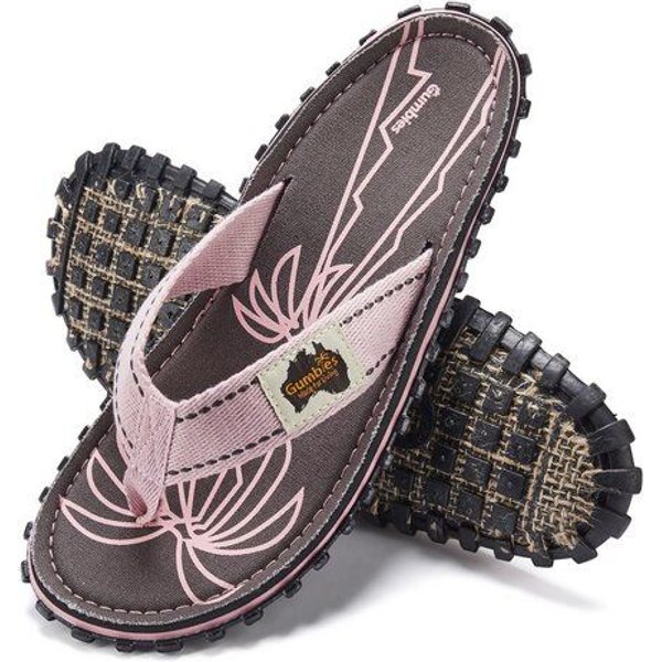 GUMBIES Palm Leaf Grey - Nachhaltige Flip Flops aus recyceltem Material