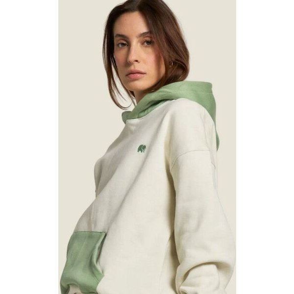 Trendsplant Women’s Color Block Oversized Hoodie Sea Glass