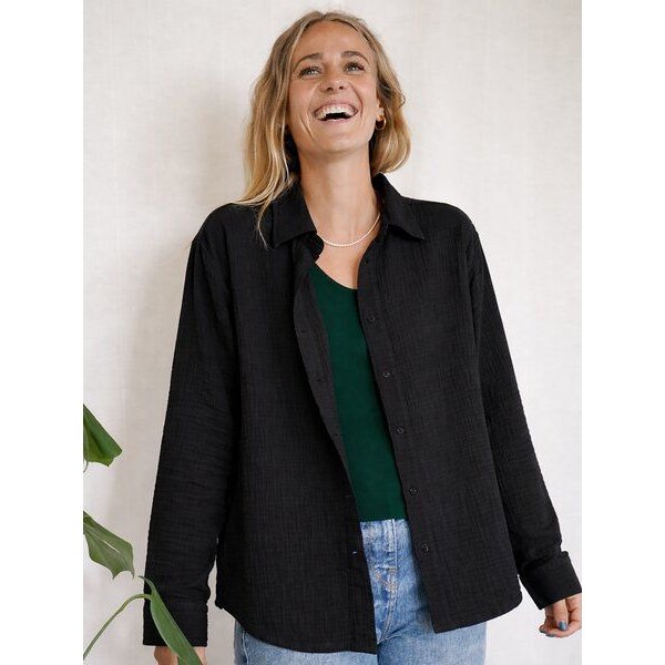 FUXBAU Frauen Musselinbluse
