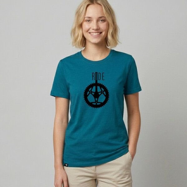 little kiwi Damen T-Shirt, "Ride", Ocean Depth