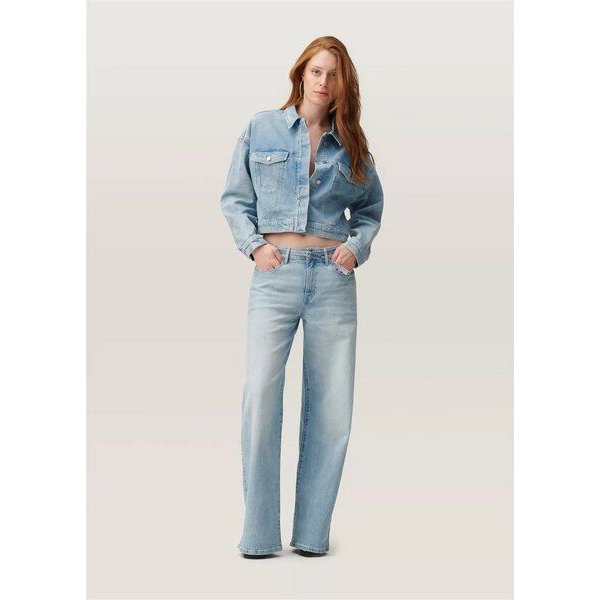 Damen Jeans SUNNY Wide Leg Minimal Stretch DAWN Baumwolle