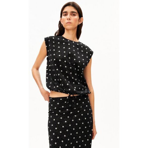 ARMEDANGELS DOT DRAWSTRING Damen Bluse aus Visokse-Mix