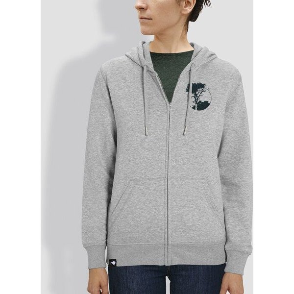 little kiwi Damen Hoodie, "Auf der Spitze", Heather Grey