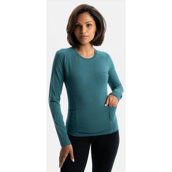 VIDAR Sport Damen Natural Tight Longsleeve | Deep Sea Green