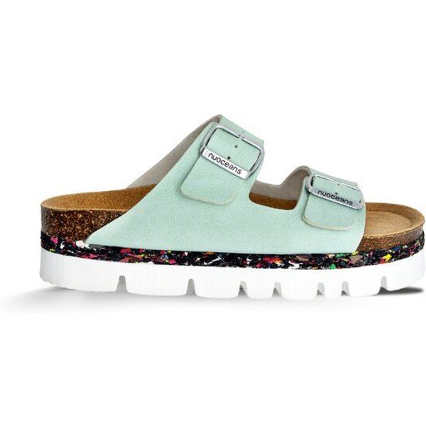 Nuoceans BUBBLES | Platform-Sandalen Türkisblau