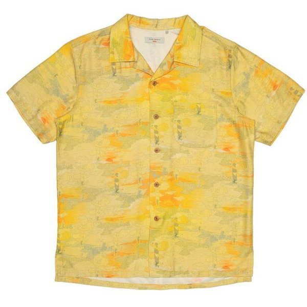 Nudie Jeans Kurzarm-Hemd Arvid Hawaii Drift Away