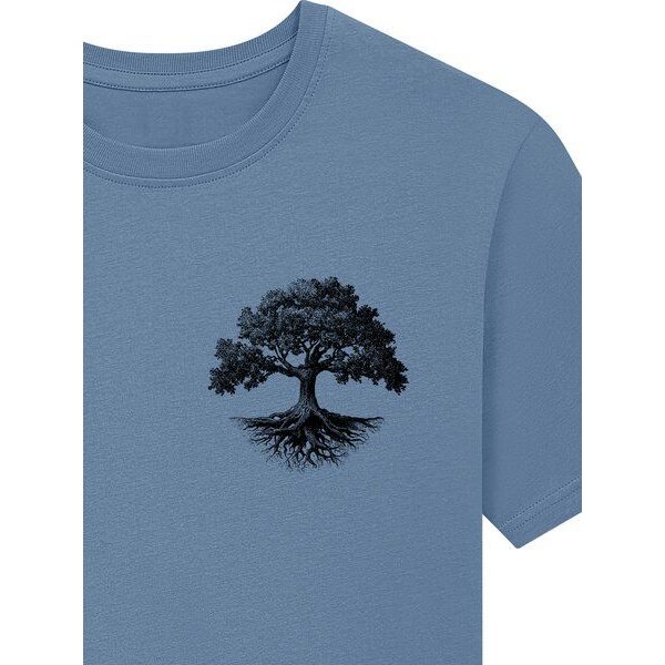 Spreecult Kleiner Baum - Bio und Fair - Männer Unisex T-Shirt - Baumwurzel