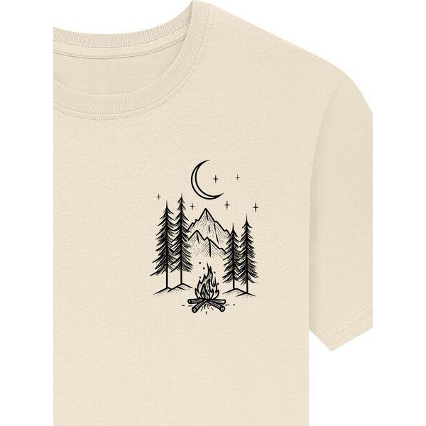 Spreecult Kleines Lagerfeuer - Bio und Fair - Männer Unisex T-Shirt - Zelten Wald Camping
