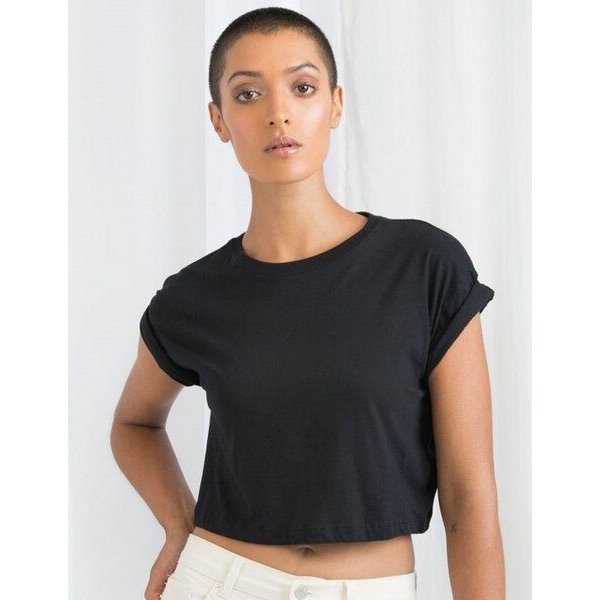 Mantis Damen T-Shirt Cropped Bauchfrei kurz