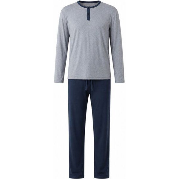 ZD Zero Defects Italy langer Modal-Pyjama in Marineblau