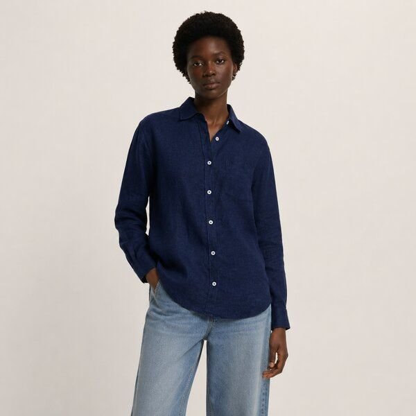YTWOO Damen Leinenbluse
