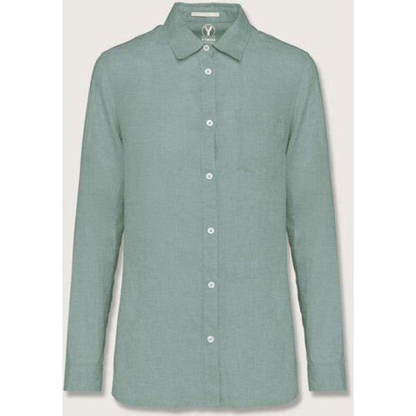YTWOO Damen Leinenbluse