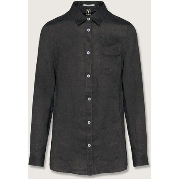 YTWOO Damen Leinenbluse