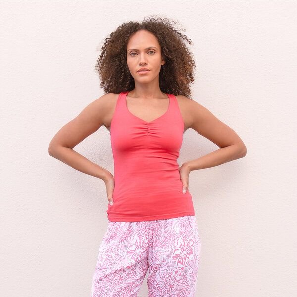 Jaya NOURI UNI - Damen - lockeres Top für Yoga aus Biobaumwolle