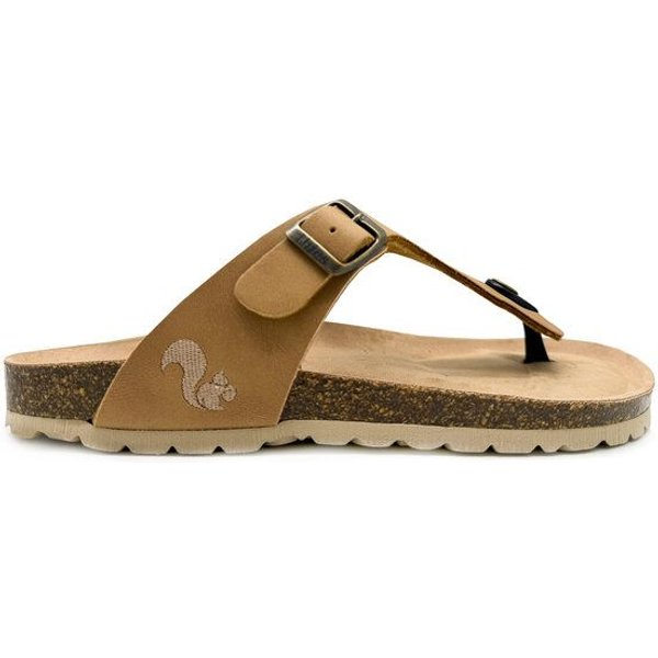 Vegane thies ® Eco Bio Thong Sandale aus rec. PET mit Kork-Tieffussbett