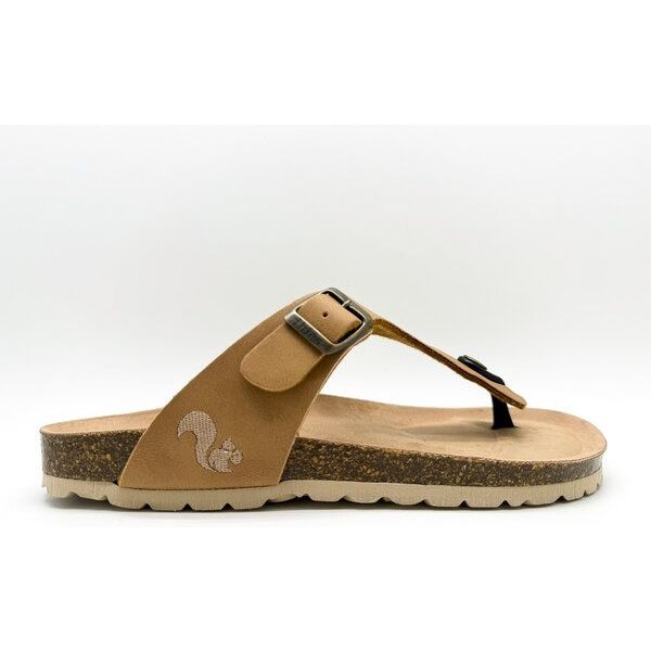 Vegane thies ® Eco Bio Thong Sandale aus rec. PET mit Kork-Tieffussbett MEN