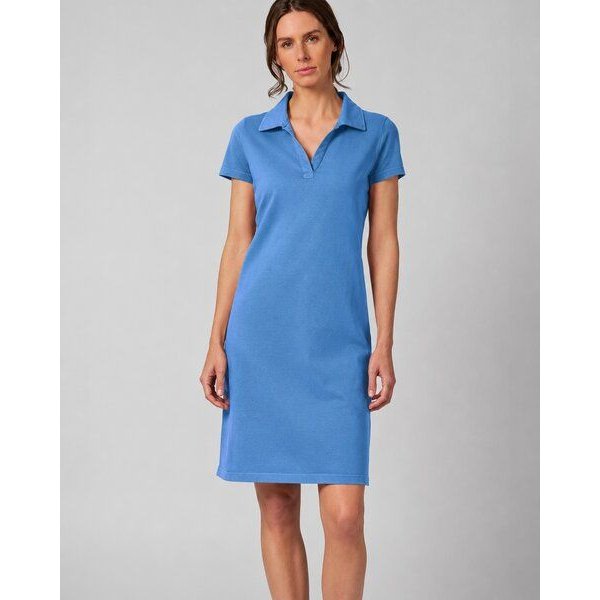 HempAge Kurzarmkleid mit Polokragen Hanf/Biobaumwolle