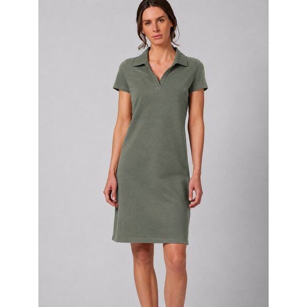 HempAge Kurzarmkleid mit Polokragen Hanf/Biobaumwolle