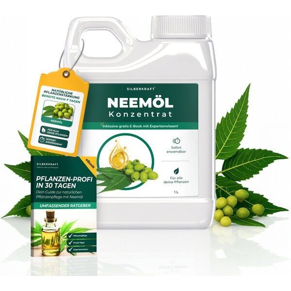 Silberkraft Neemöl mit Emulgator – Pflegendes Neemöl-Konzentrat für Deine Pflanzen